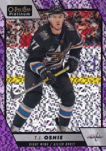 paralel karta T.J. OSHIE 23-24 OPC Platinum Violet Pixels /299